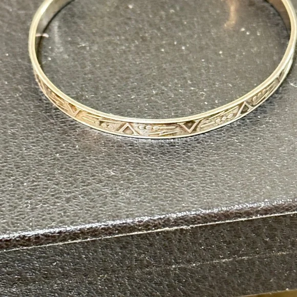Vintage Coro Sterling Silver Bangle Bracelet Very Rare Pattern - Picture 7 of 14